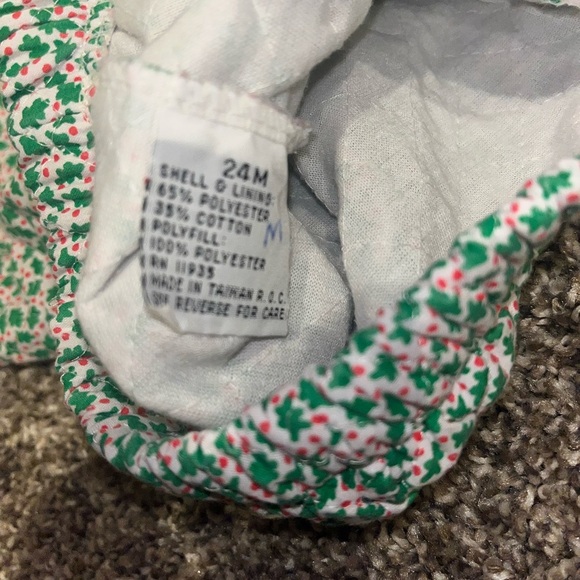 Vintage Baby 24 Month Pants Christmas 90s Quilted Pattern Polyester Cotton Blend - Picture 5 of 5